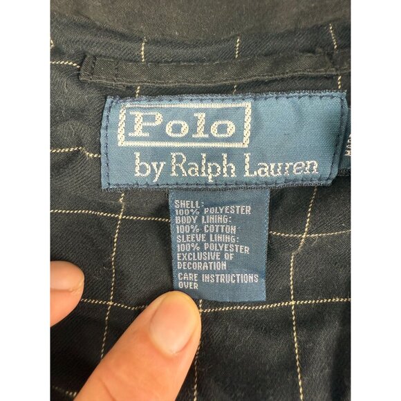 Vintage Polo Ralph Lauren Harrington Jacket Men’s XXL Black Plaid Lined Zip - Picture 5 of 7